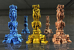 Coloured Statues